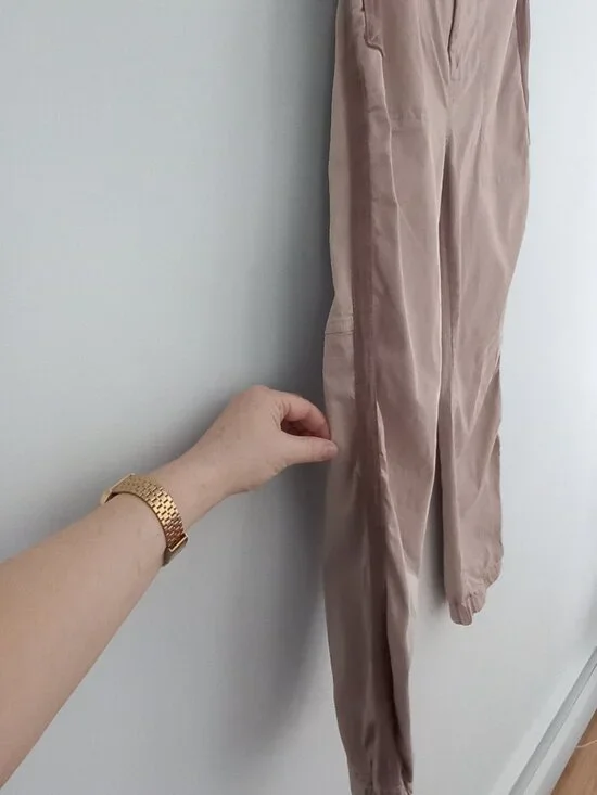 ANTHROPOLOGIE dusty rose twill jogger pants - Picture 5 of 11